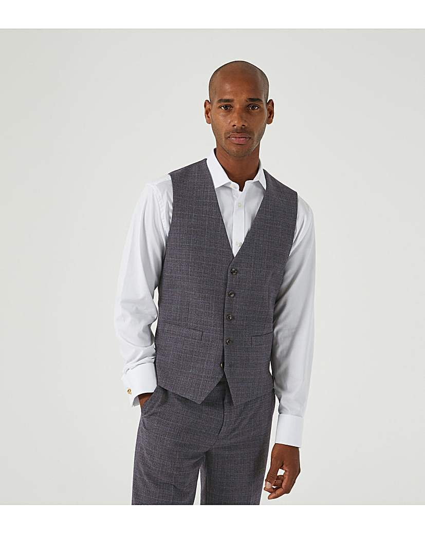 Skopes Jacob Suit Waistcoat Grey Check