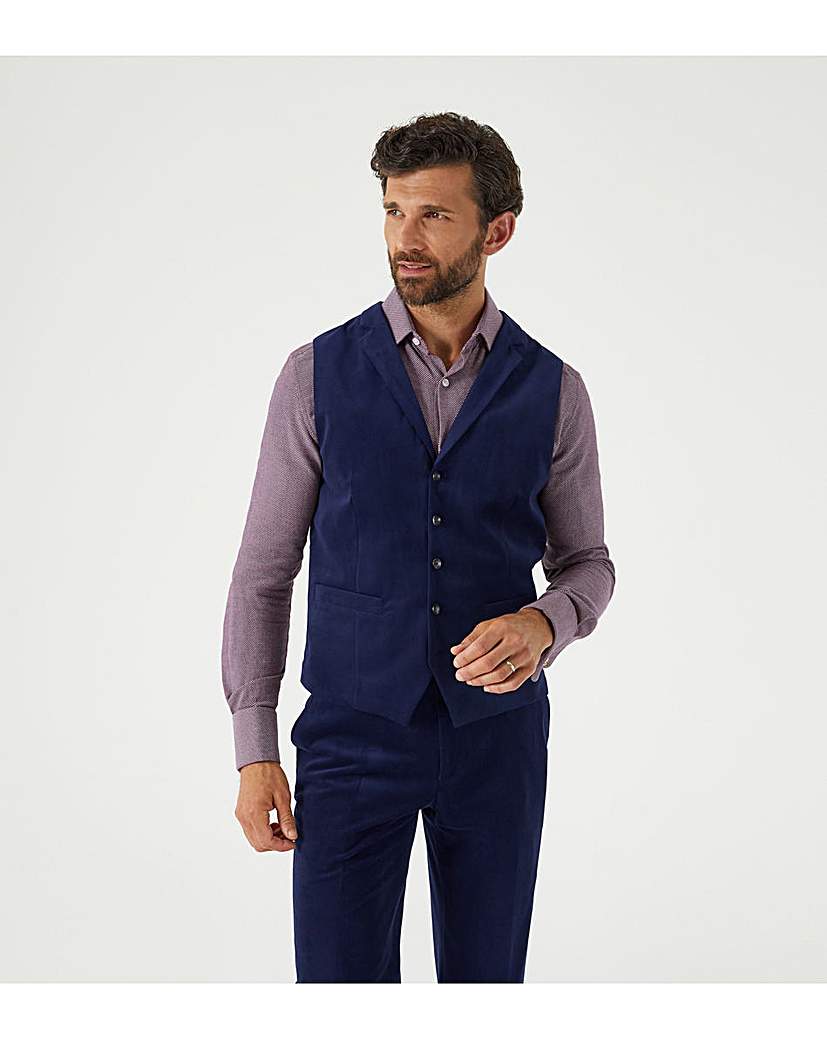 Skopes Atkinson Suit Waistcoat Navy Cord