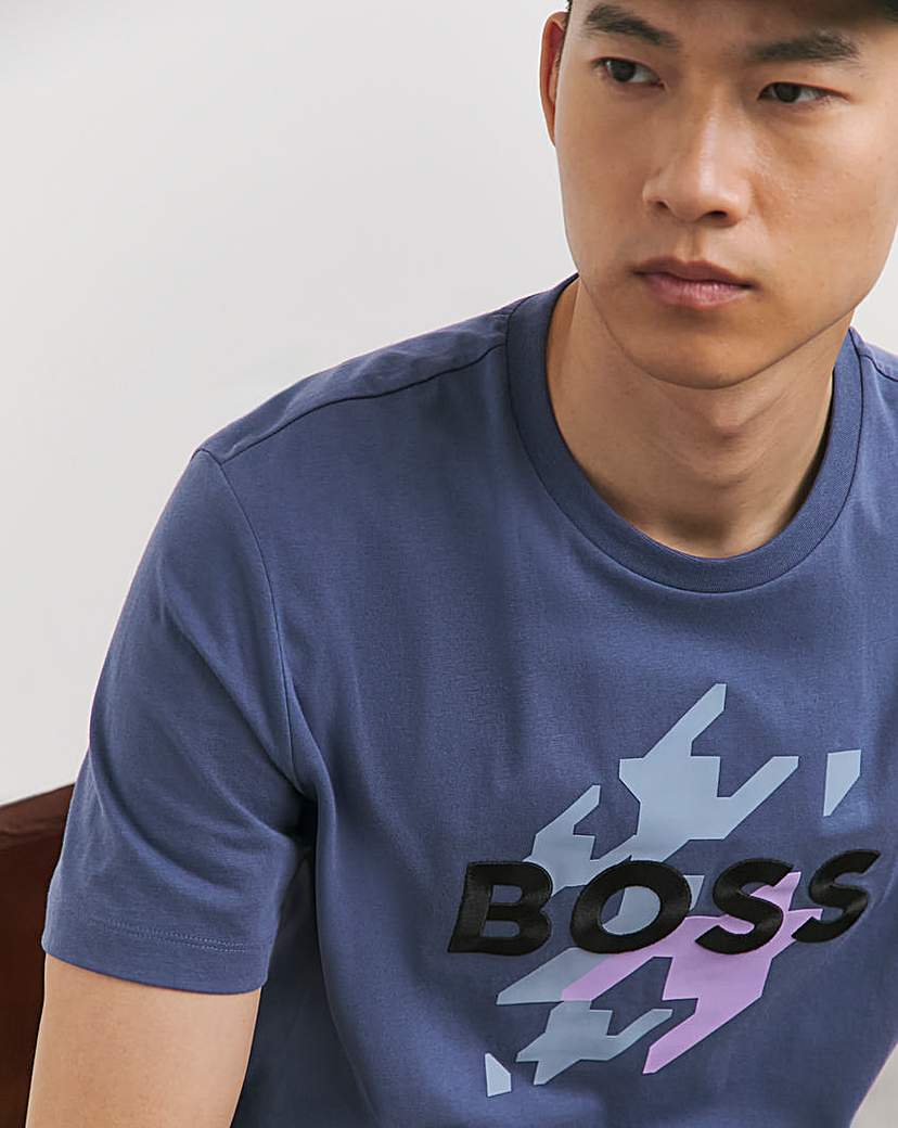 BOSS Blue Graphic Logo T-Shirt