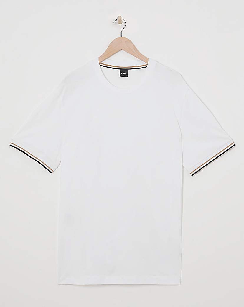 BOSS White Tipped Cuff T-shirt