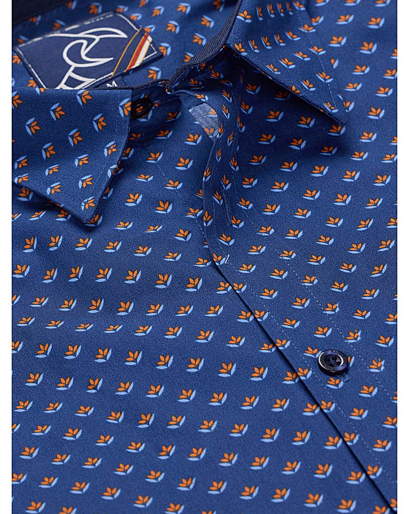 Raging Bull Long Sleeve Leaf Print Shirt
