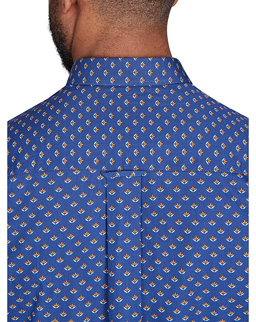 Raging Bull Long Sleeve Leaf Print Shirt