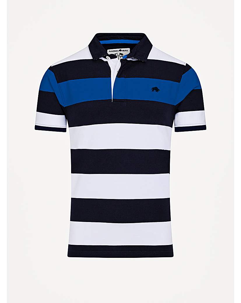 Raging Bull Classic Contrast Panel Polo