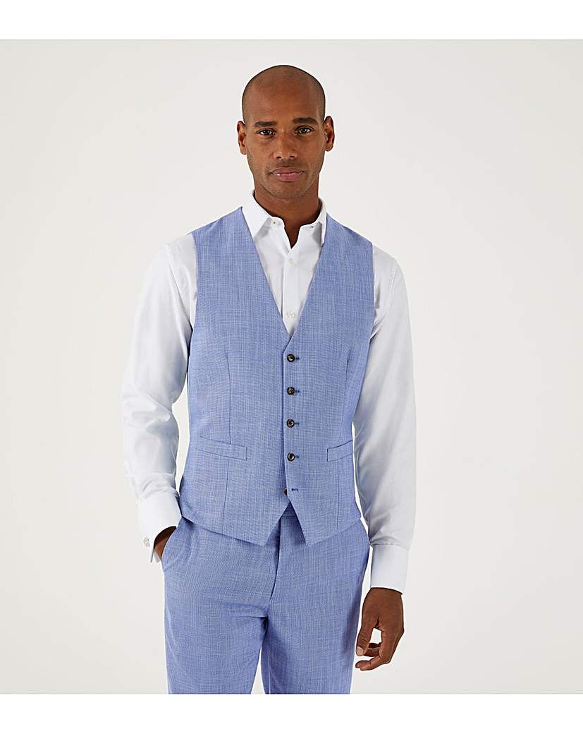 Skopes Redding Suit Waistcoat Sky Blue