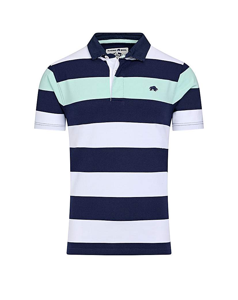 Raging Bull SS Irregular Stripe Rugby