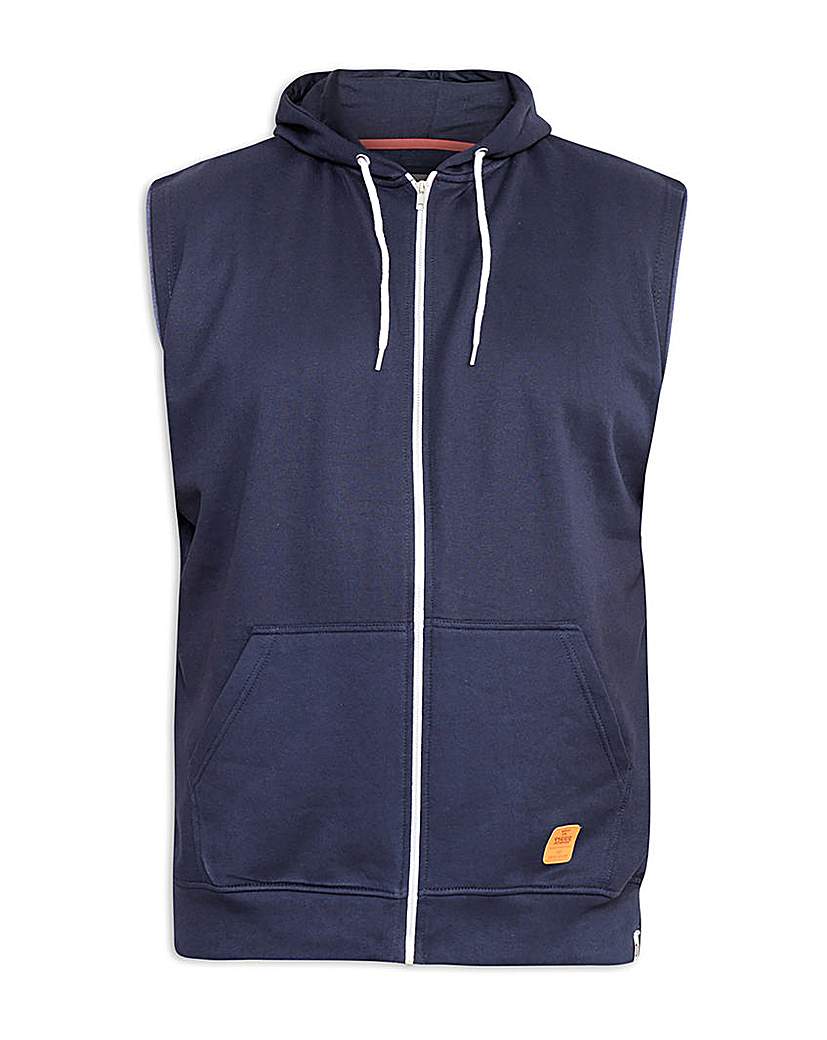 New In - D555 Sleeveless Zip Through Hoody