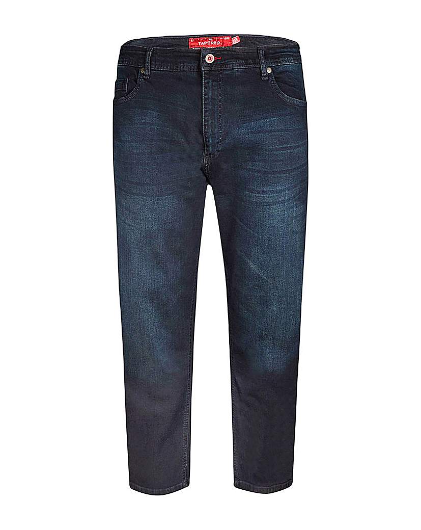 New In - Daniel Blue/Black Tapered Stretch Jeans