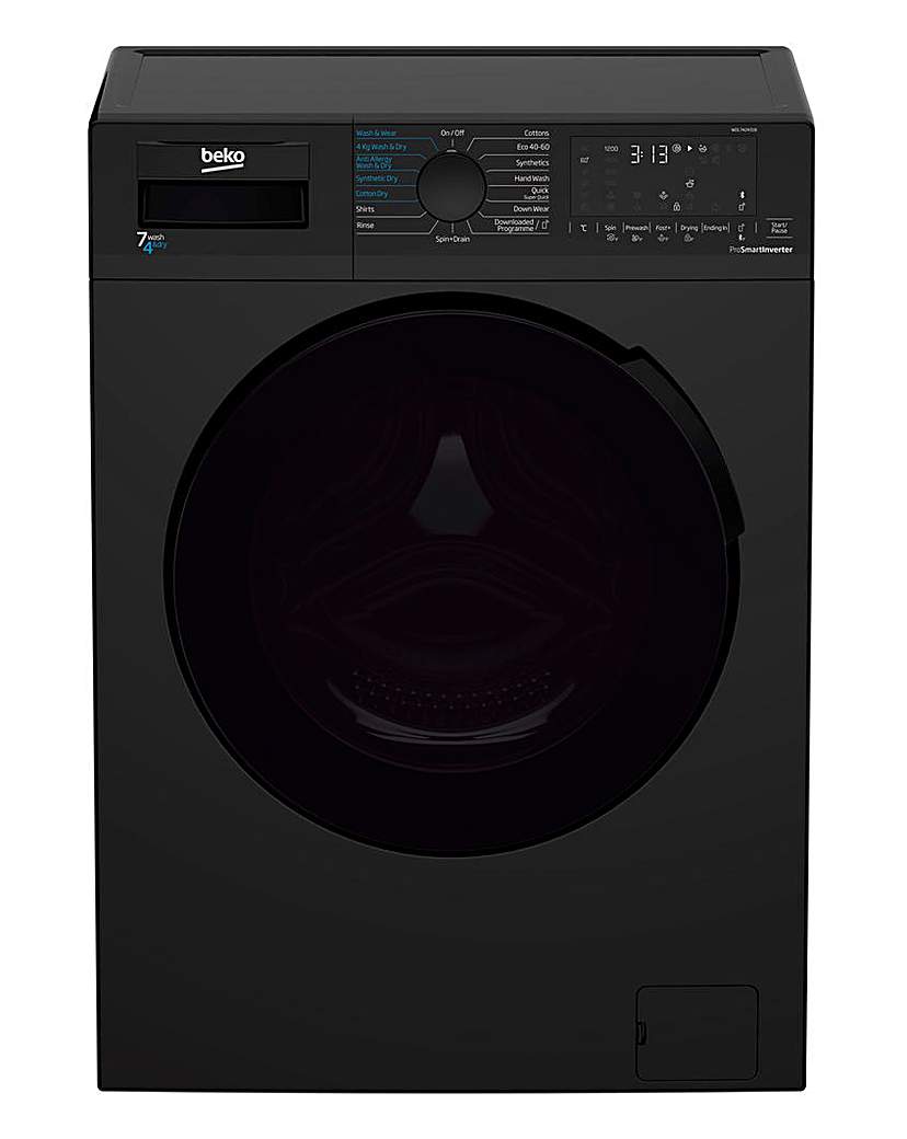 Image of Beko 7kg Washer Dryer BLACK WDL742431B