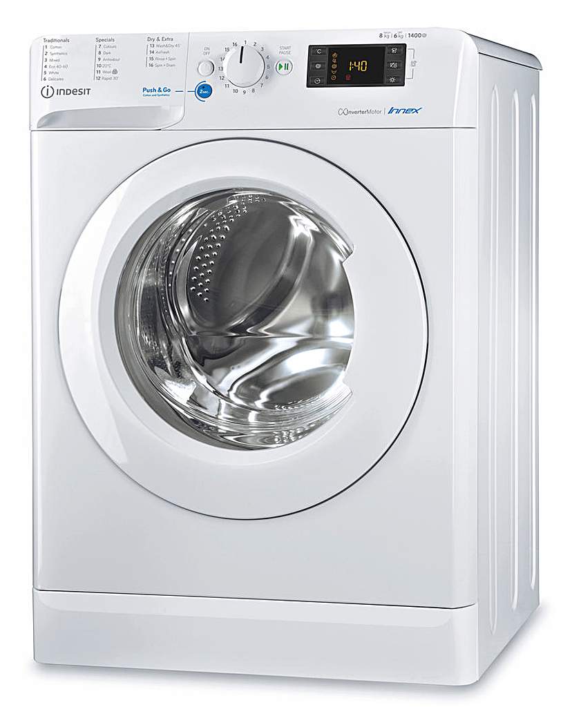Indesit BDE861483XWUKN 8Kg / 6Kg Washer Dryer with 1400 rpm - White - D Rated