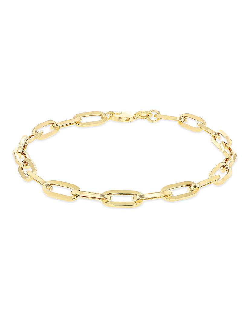 9 Carat Gold Paper Chain Bracelet