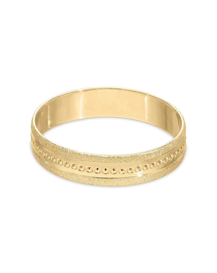 9ct Gold Detailed Wedding Band