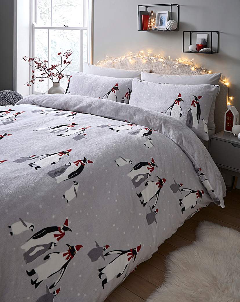 Penguin Fleece Duvet Set