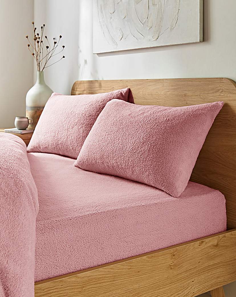 Fleece Fitted Sheet - Blush