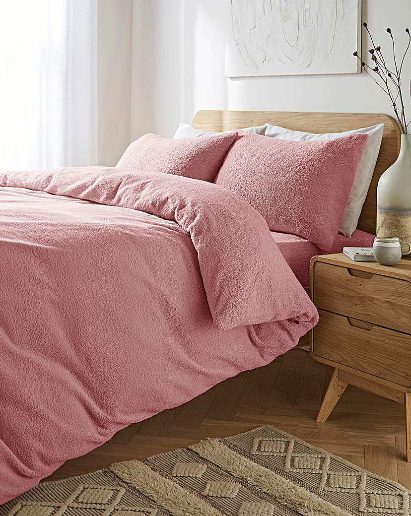 Cosy Cuddle Fleece Duvet Set - Blush