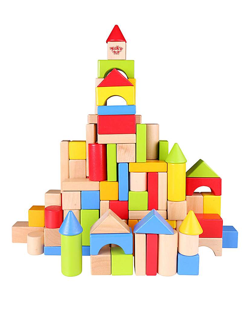 Image of Tooky Toy Wooden 100pcs Blocks
