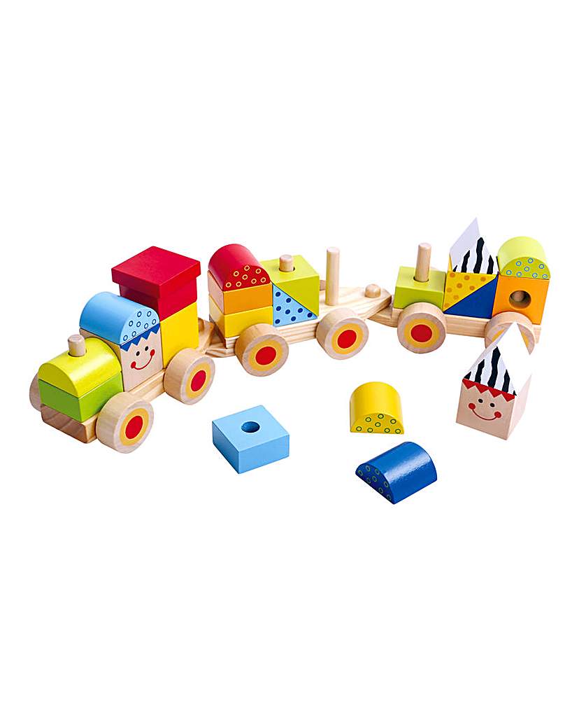 Image of Tooky Toy Wooden Stacking Train
