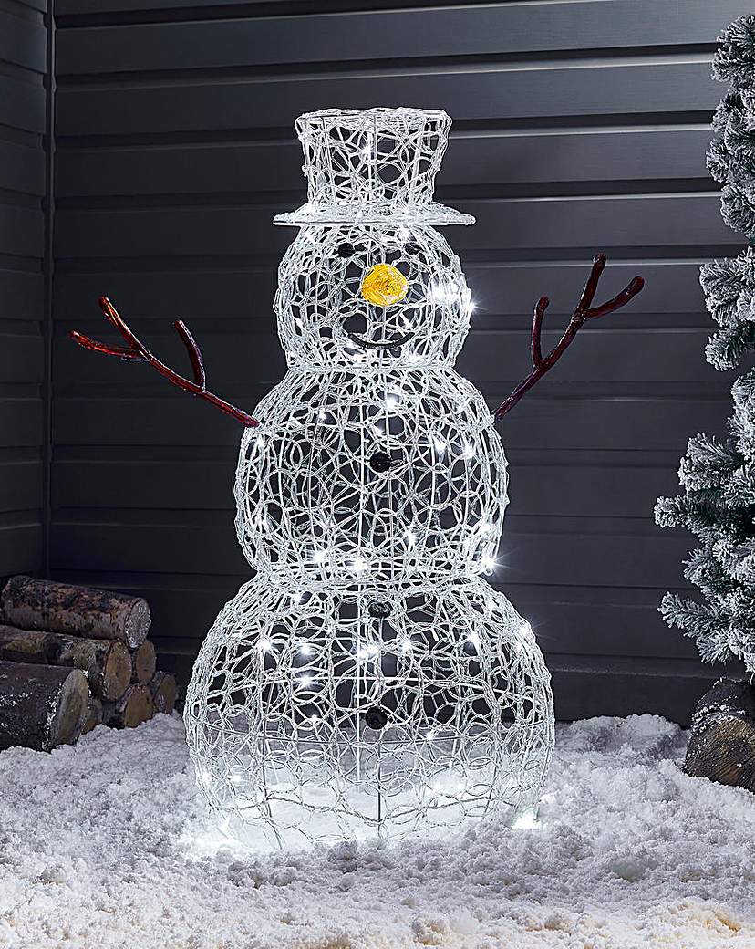 Outdoor Twinkling Christmas Snowman