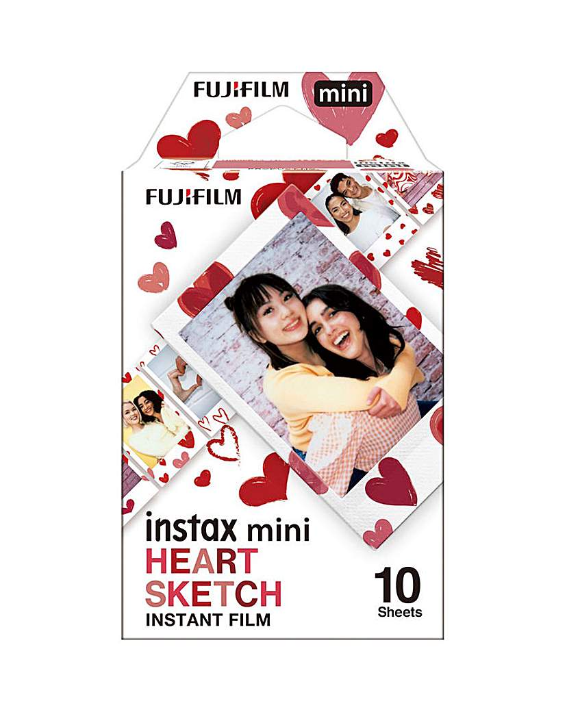 Instax Mini Film - Heart Sketch, 10 Pack