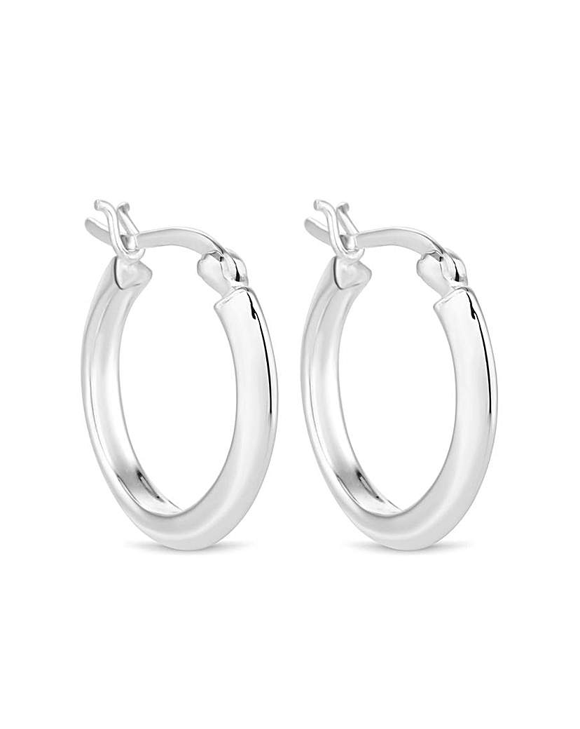 Simply Silver Thick Hoop Earrings