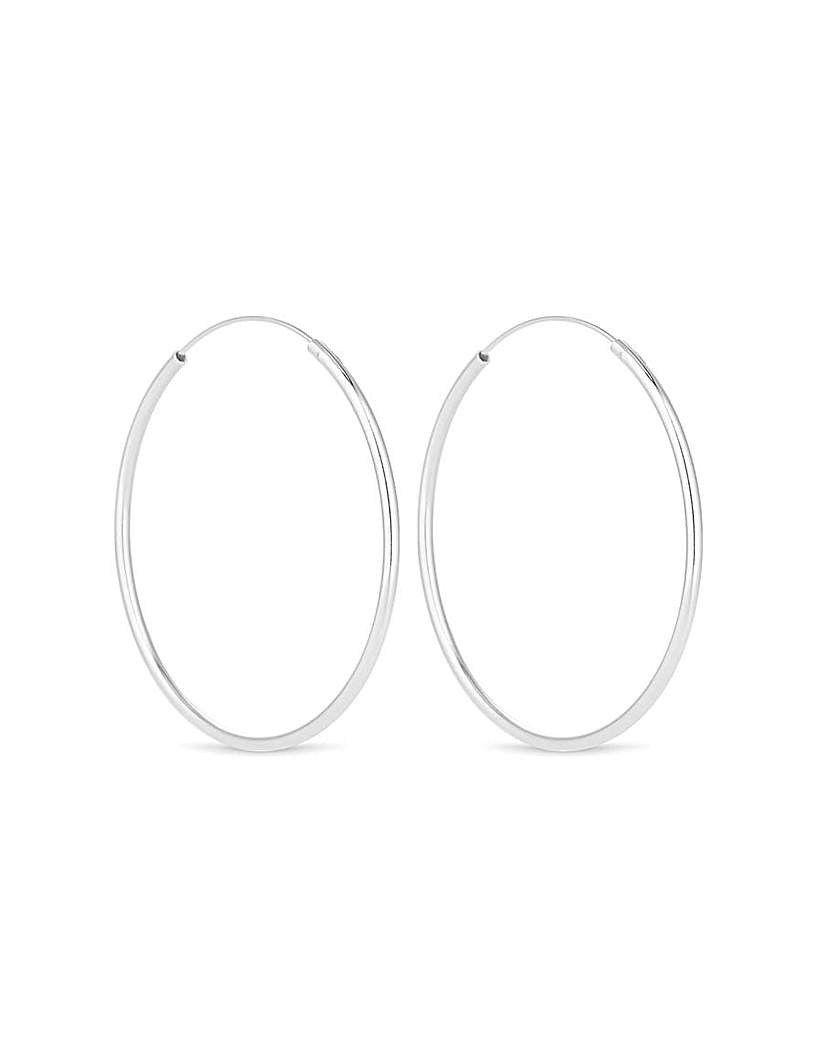 Simply Silver Large Hoop Earrings