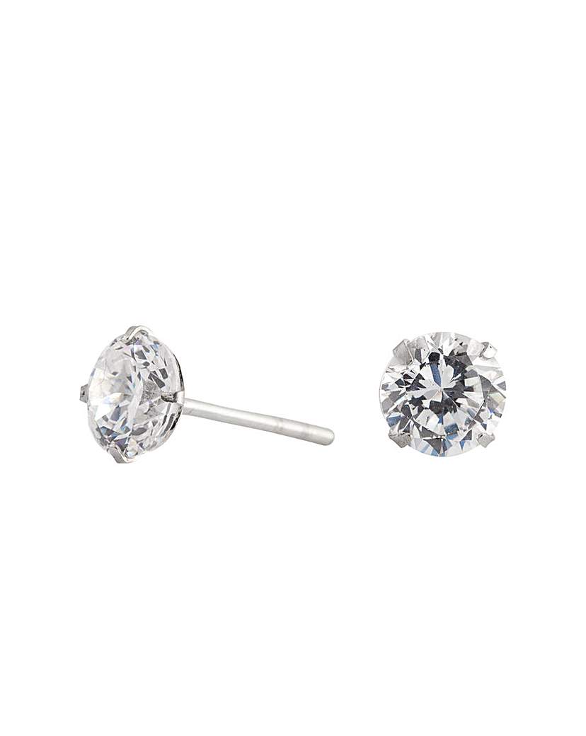 Simply Silver Round Stud Earrings