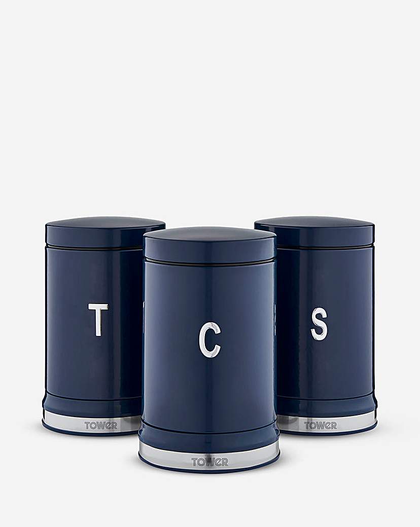 Tower Belle Set of 3 Canisters Blue