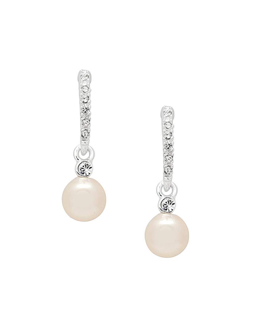 Jon Richard Stick Pearl Drop Earrings