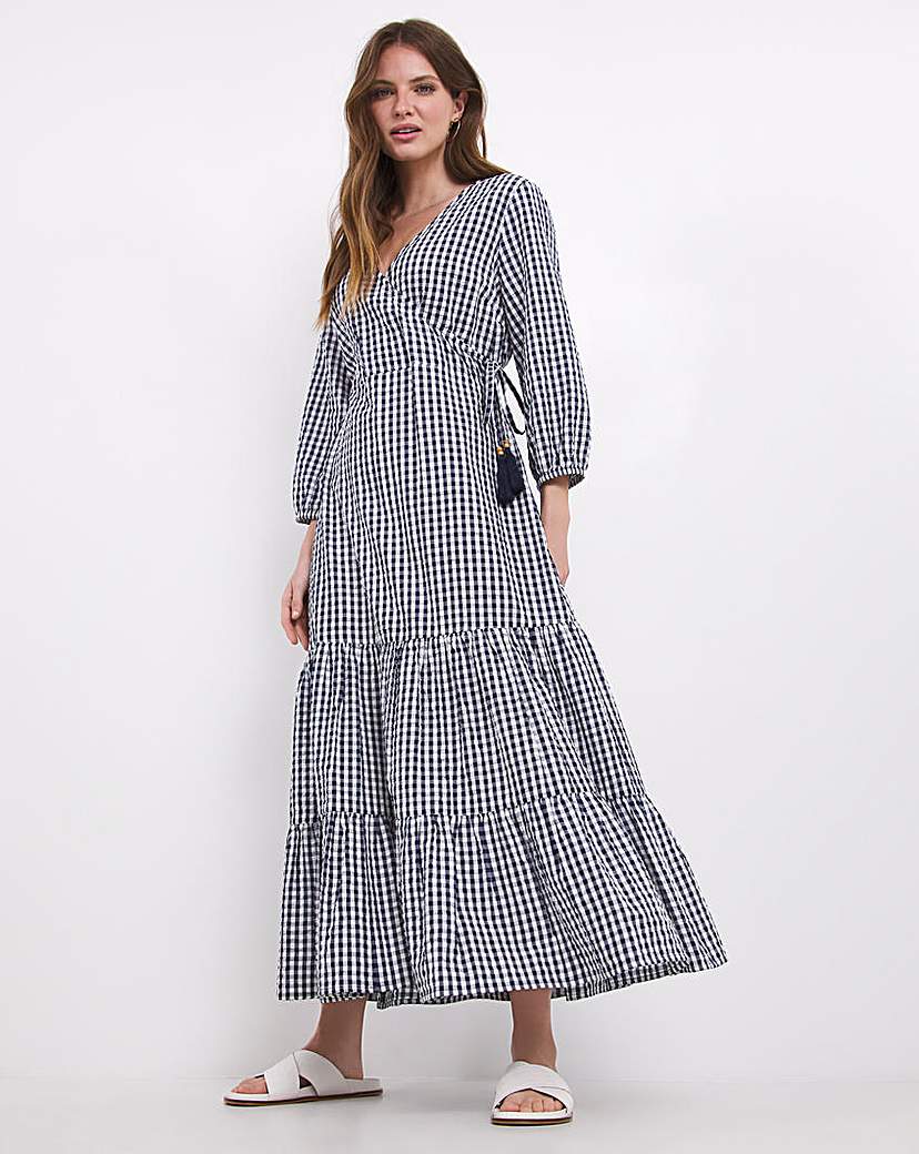 Gingham Wrap Dress