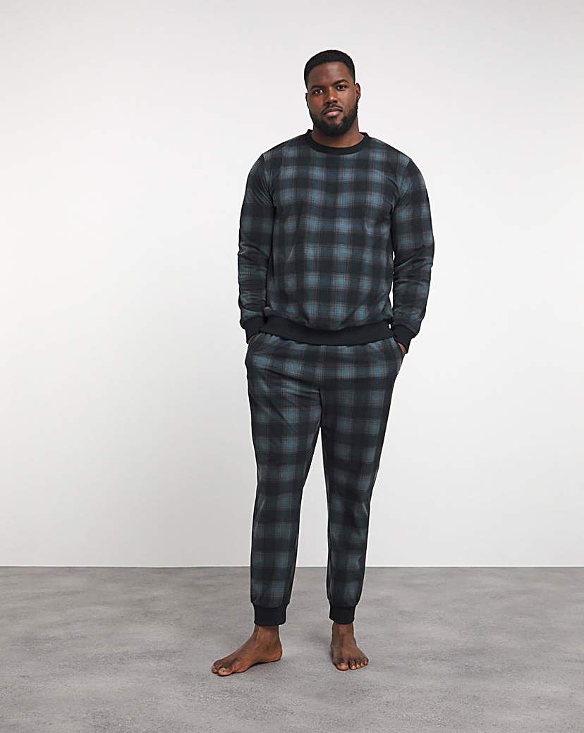 Soft Check Flannel Fleece Lounge Set