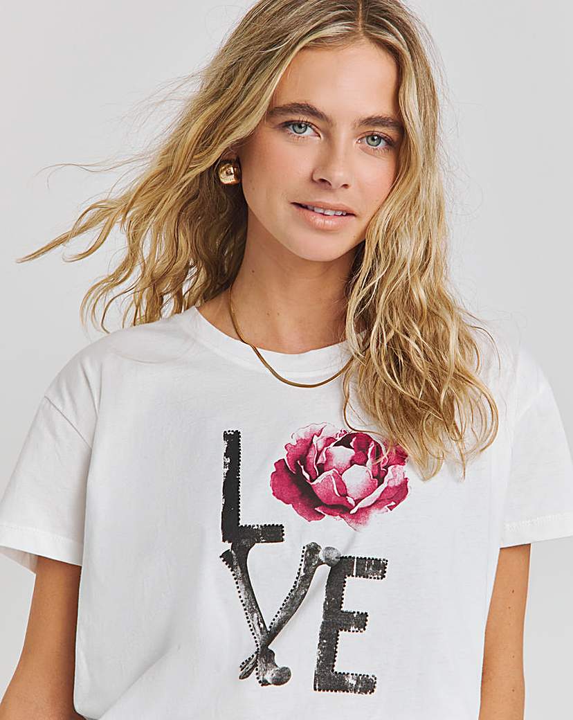 Religion Embellished Graphic Spirit Tee