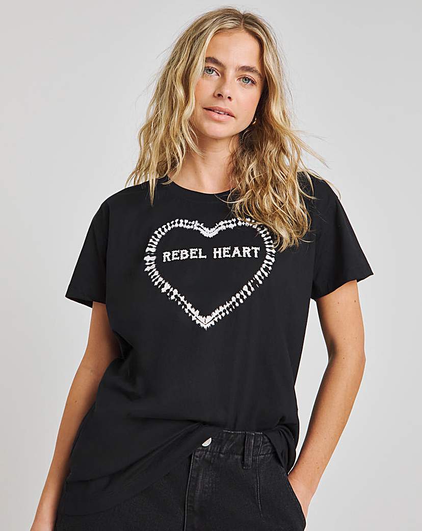 Religion Embellished Rebel Dyed T-Shirt