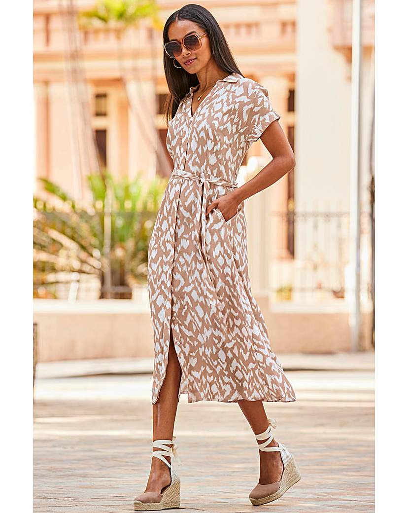 Sosandar Abstract Print Shirt Dress