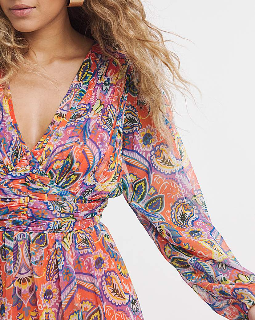 Lovedrobe Blouson Sleeve Midaxi Dress