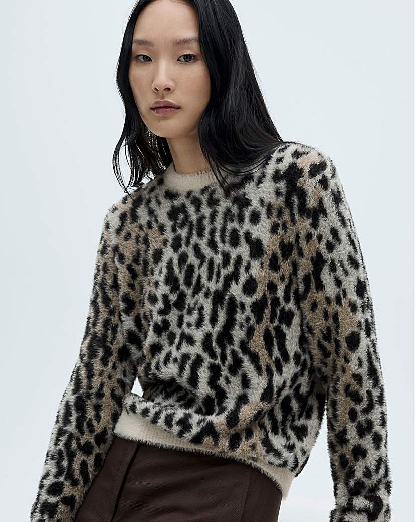 Mango Wild Animal Print Sweater