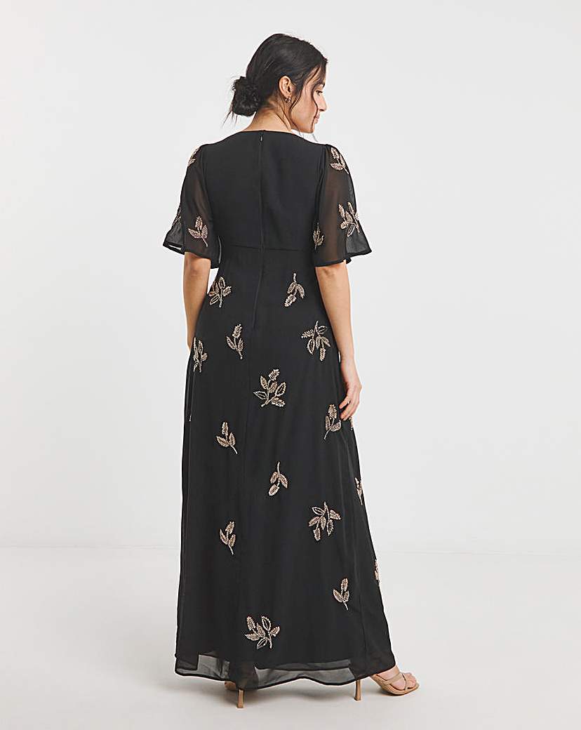Maya Deluxe Twist Front Embellished Maxi