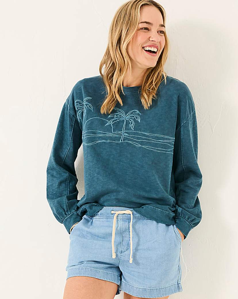 FatFace Gia Embroidery Graphic Sweat