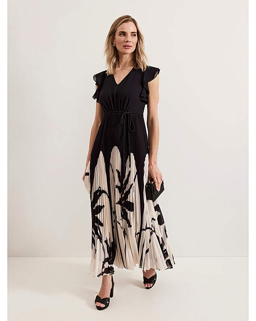 New In - Phase Eight Printed Pleat Maxi Dress