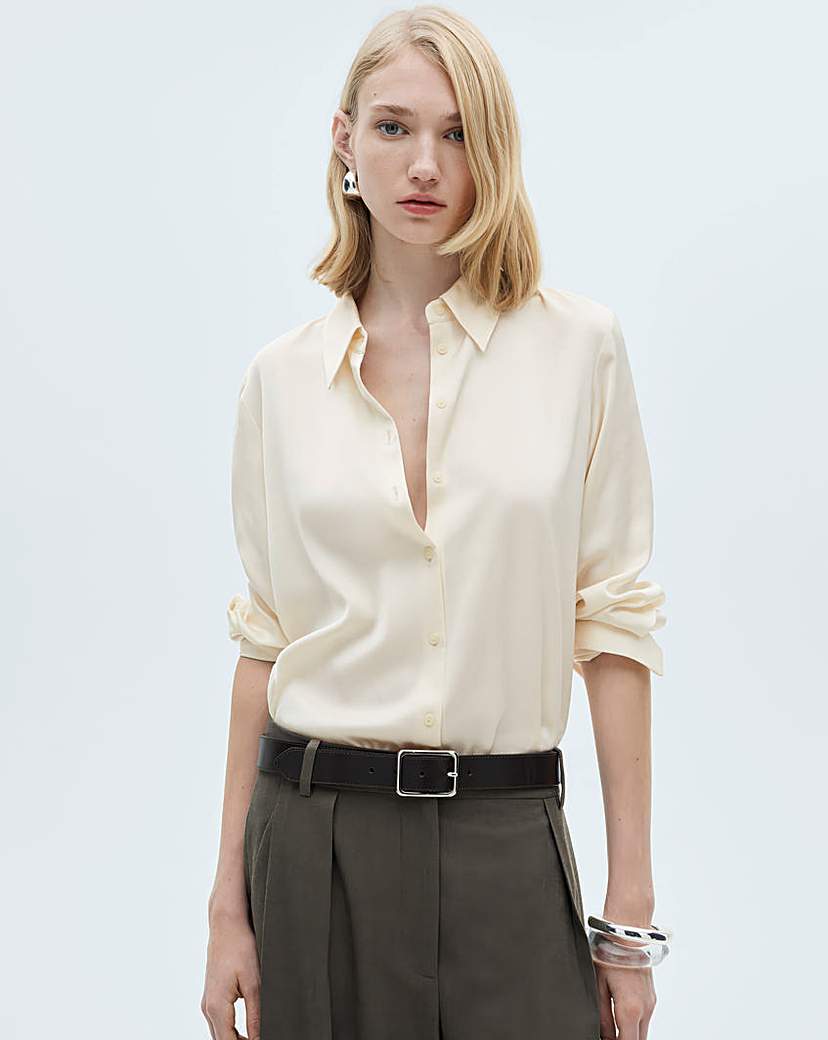 Mango Ideale Cream Shirt