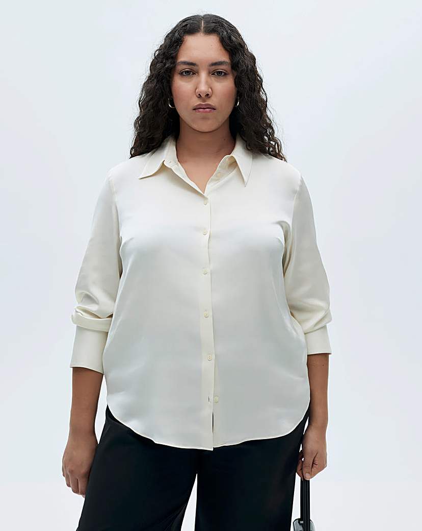 Mango Ideale Cream Shirt