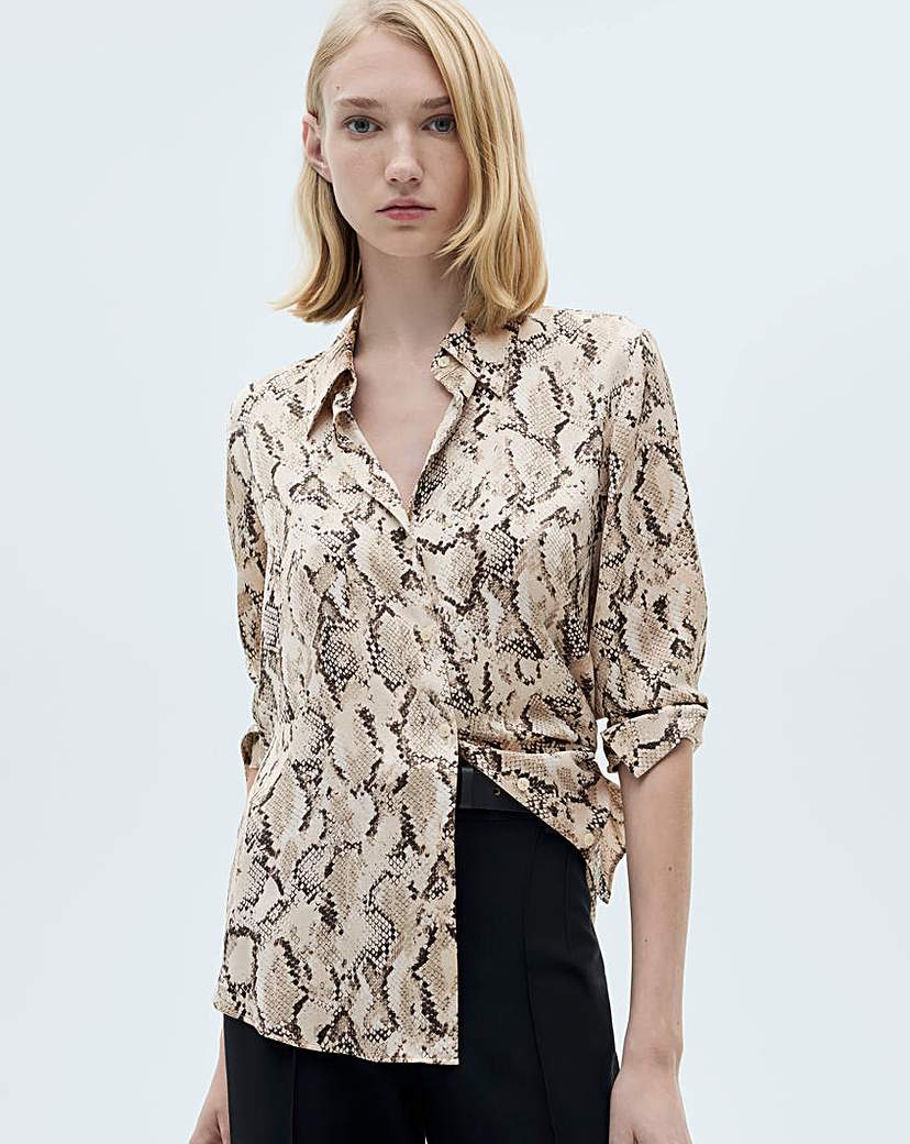 Mango Ideale Snake Print Shirt