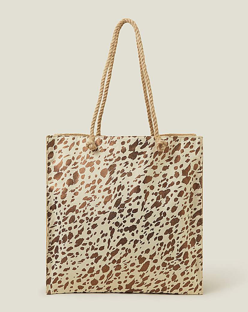 Accessorize Metallic Beach Shopper Bag