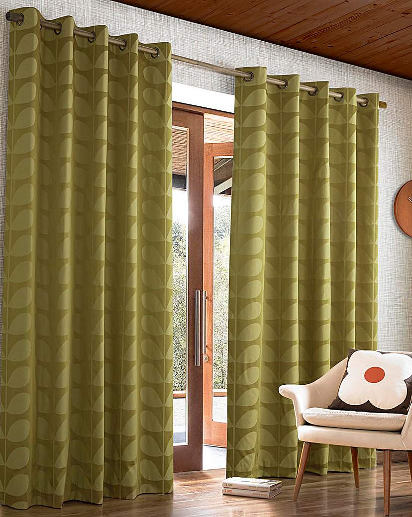 Orla Kiely Jacquard Stem Eyelet Curtains