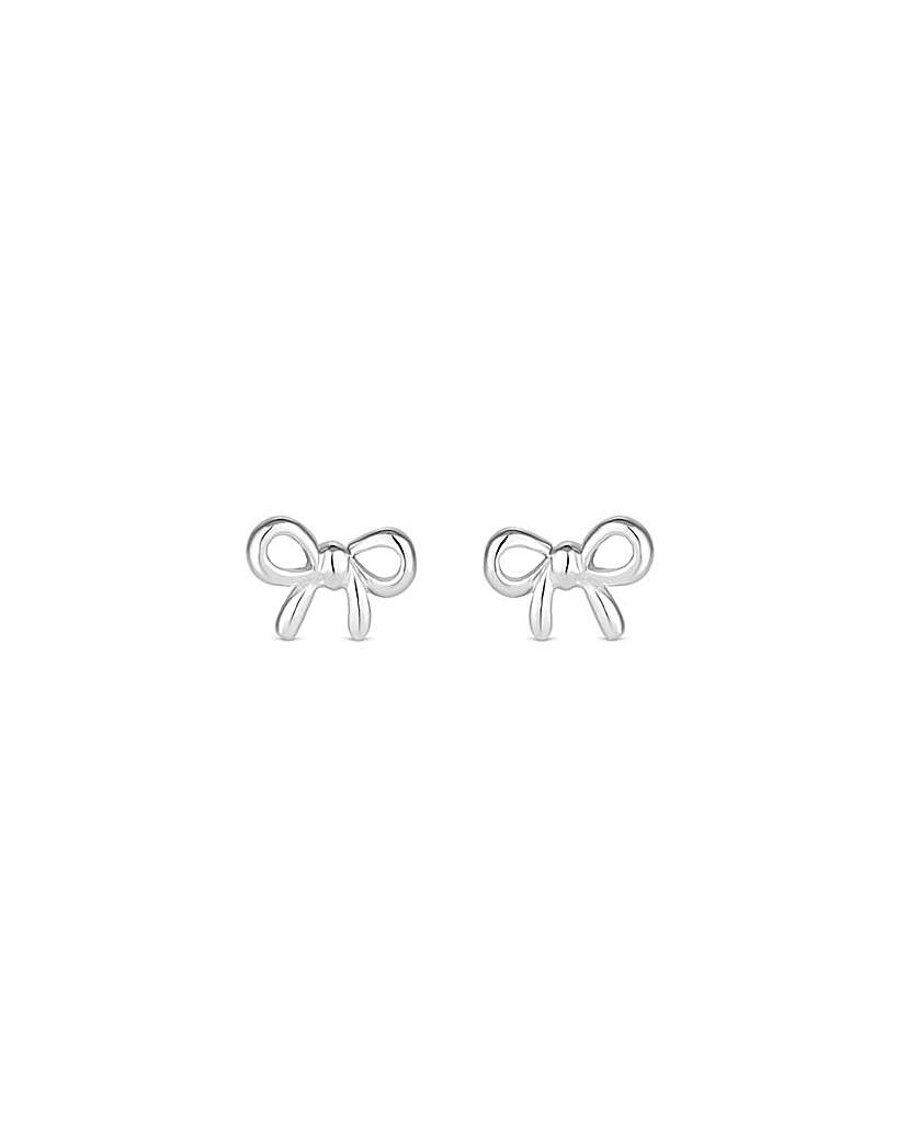 Simply Silver 925 Bow Stud Earrings