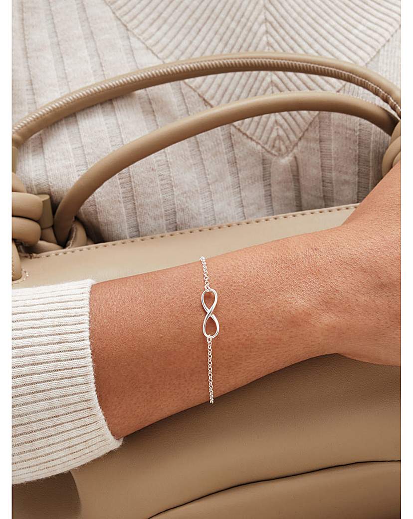 Simply Silver 925 Fine Infinity Bracelet