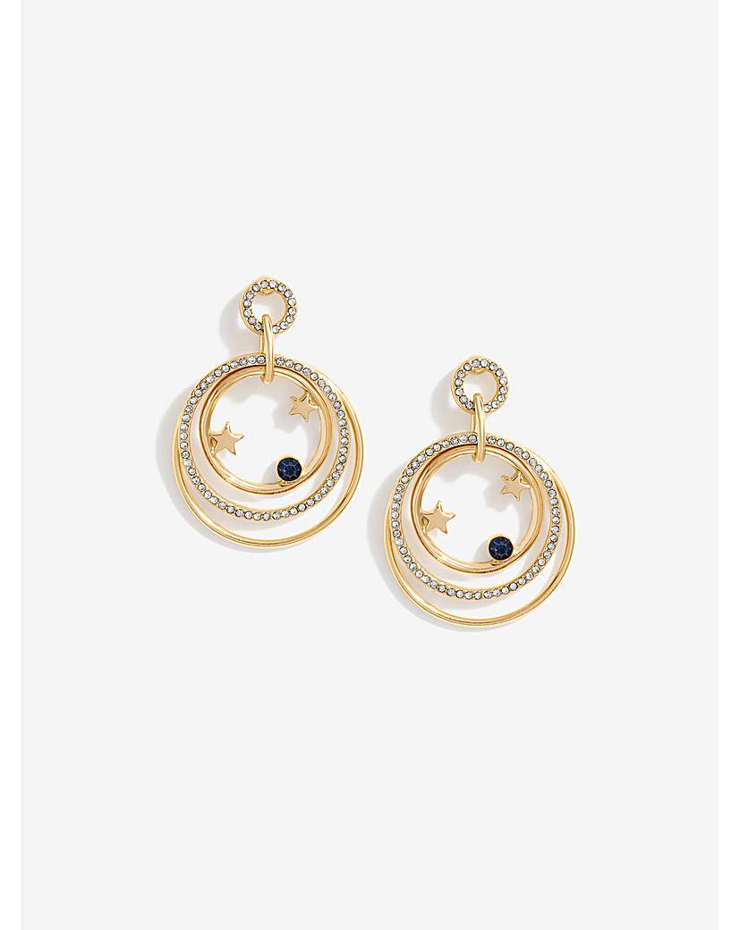 Mood Gold Crystal Celestial Earrings