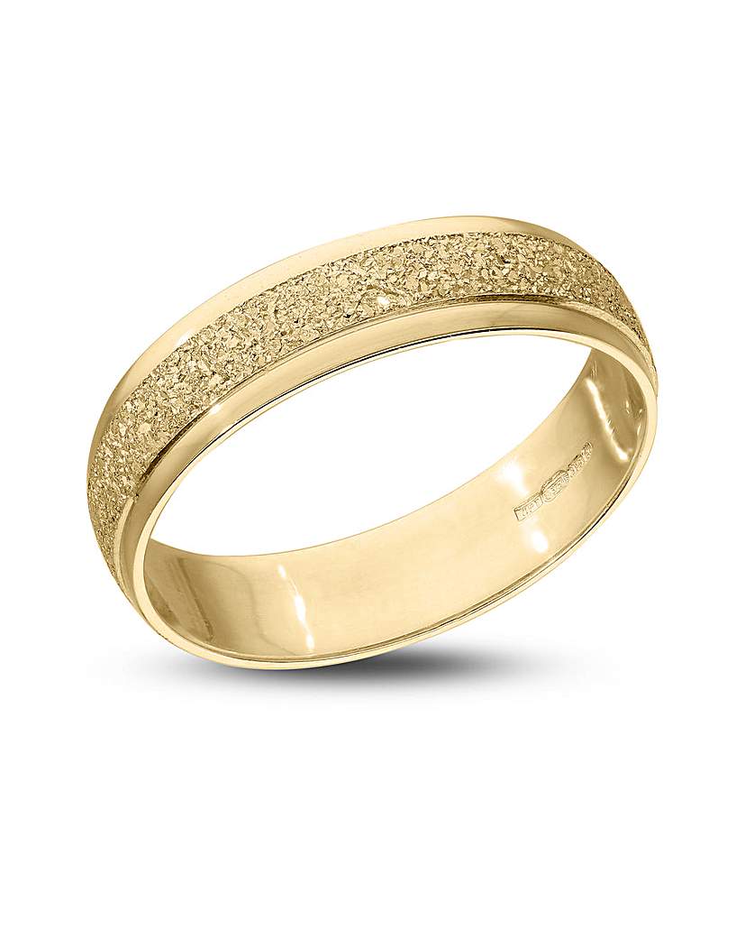 9CT Gold Sparkle 4mm Wed Band