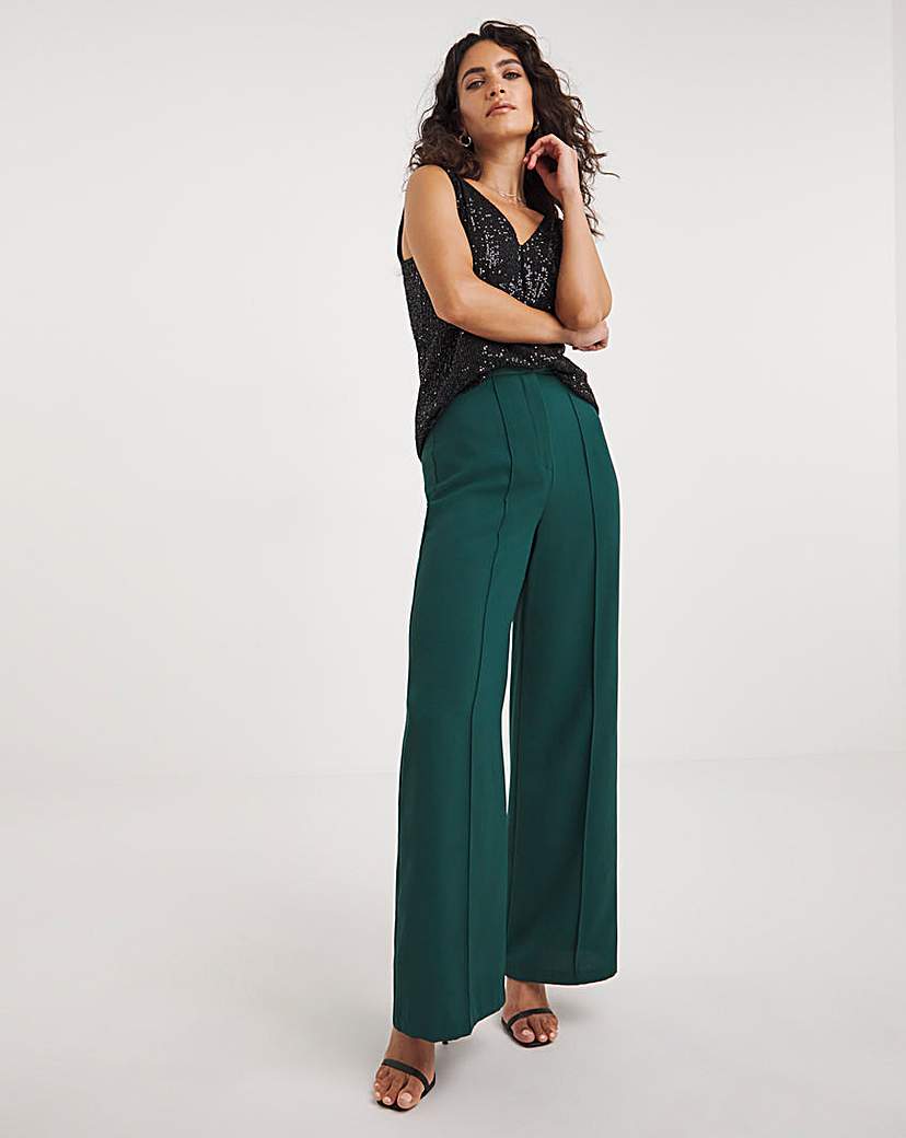 Magisculpt Wide Leg Crepe Trouser