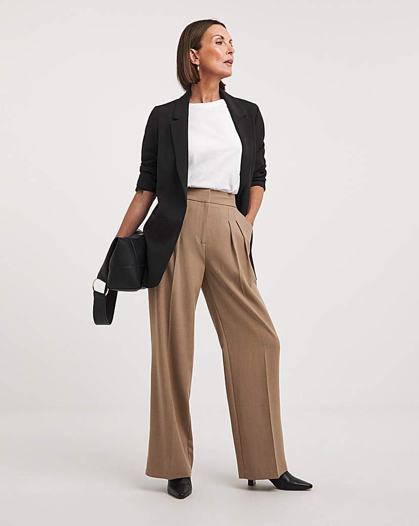 Pleated Wide Leg Trousers