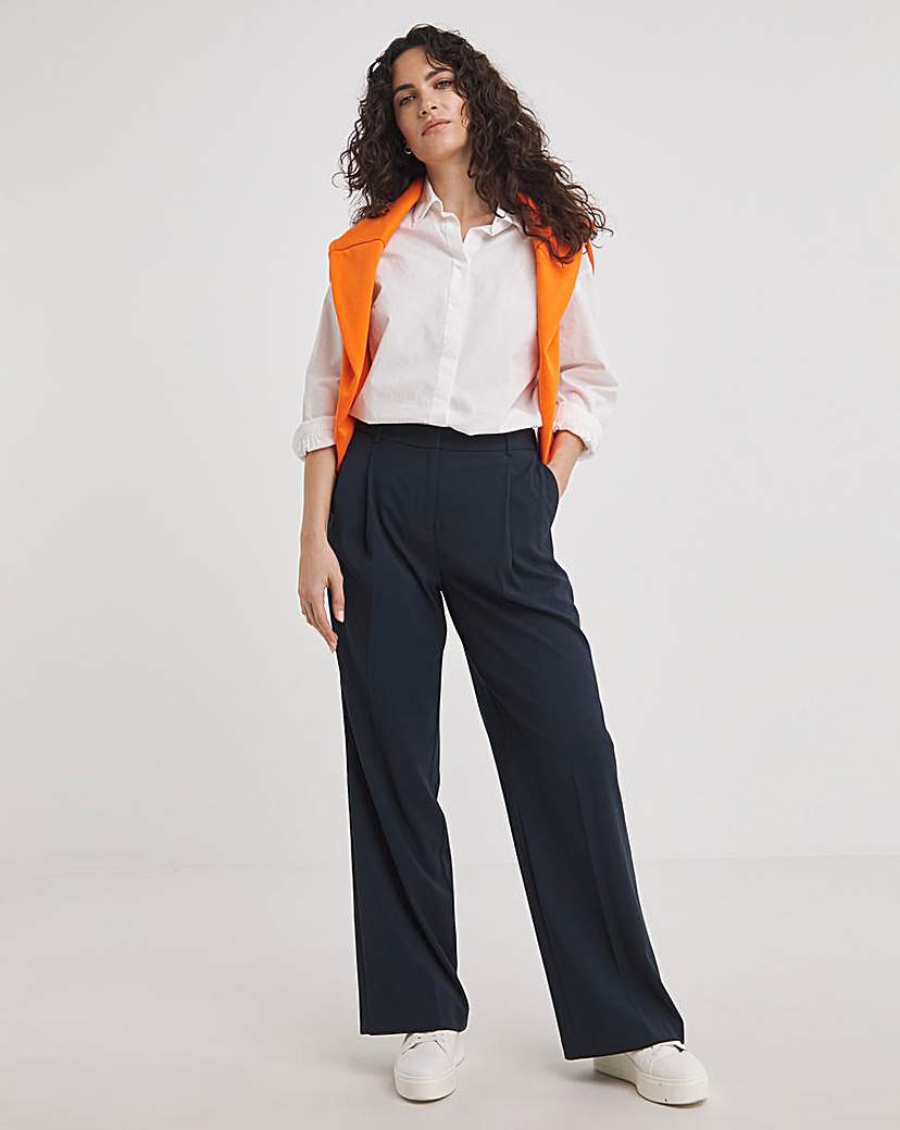 Pleated Wide Leg Trousers