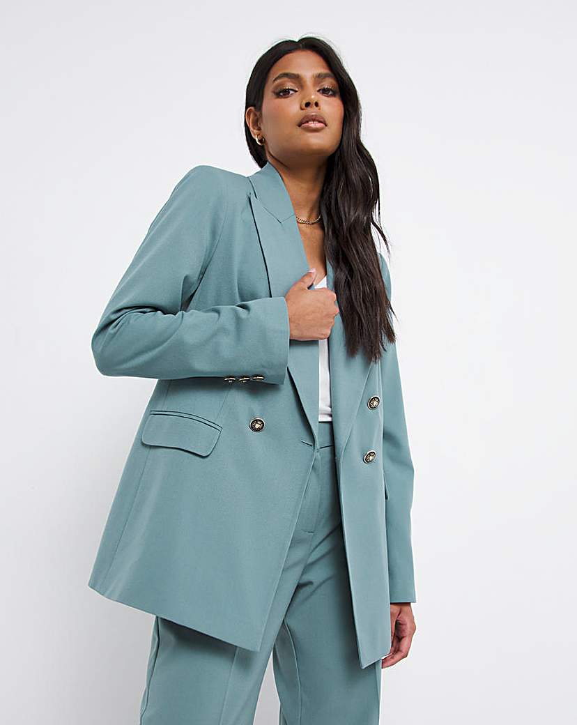 Misty Blue Military Blazer